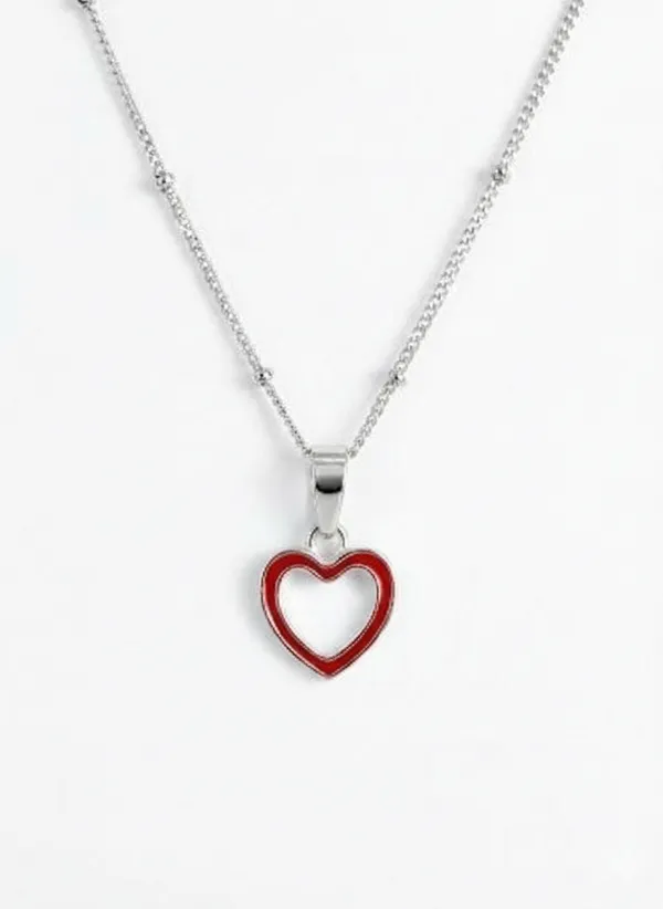 Red_Enamel_Heart_Pendant_Necklace_Minimal_Stylish_Love_Pendant_For_Women_925_Sterling_Silver